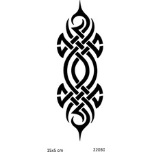 Airbrush Tattoo Tribal Büyük Kol Yapışkanlı Stencil Süsleme ve Boyama Kalıbı