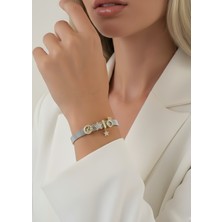 Eva Takı Store Mesh Charm Yıldız Yüzük Çelik Bileklik