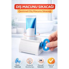 Ecuy Pratik Diş Macunu Sıkacağı Döner Mekanizmalı Tüp Sıkma Aparatı Tasarruflu Pratik Kullanım