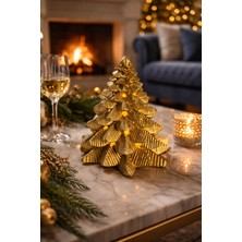 Art-ı Prime Dizayn Mimarlık Premium Gold LED Işıklı Dekoratif Çam Ağacı - 12X12 cm Pilli Masa Üstü Gece Lambası & Obje