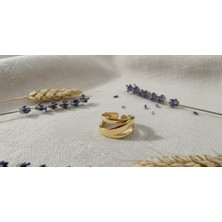Nora Modern Form Ayarlanabilir Yüzük Gold