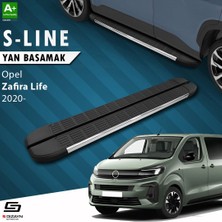 Universal S-Dizayn Opel Zafira Life Kısa Şase S-Line Krom Yan Basamak 213 cm 2020 Üzeri A+ Kalite