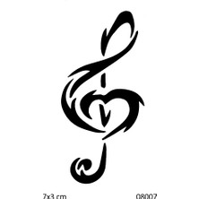 Airbrush Tattoo Tribal Nota Yapışkanlı Stencil Süsleme ve Boyama Kalıbı