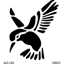 Airbrush Tattoo Kuş Yapışkanlı Stencil Süsleme ve Boyama Kalıbı