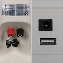 Magicvoice Mv-36 11 cm 50 Watt Komütatörlü Hat Trafolu Krem Beyaz Sütun Hoparlör (2'li Takım)