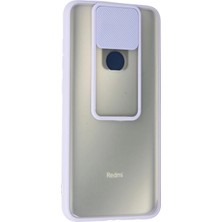 Starseven Newface Redmi Note 9 Kılıf Palm Buzlu Kamera Sürgülü Silikon - Lila