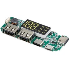 Weko WK-22852 Lityum Pil Powerbank Şarj Modülü Dijital Ekranlı Üç Port 5V-2.4A