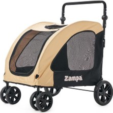 Zampa Sano Kedi & Köpek Arabası Haki - 20 kg Kapasiteli Sportif ve Şık Tasarım
