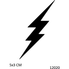 Airbrush Tattoo Minik Şimşek Yapışkanlı Stencil Süsleme ve Boyama Kalıbı