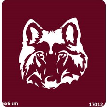 Airbrush Tattoo Vahşi Kurt Yapışkanlı Stencil Süsleme ve Boyama Kalıbı Kına Kalıbı