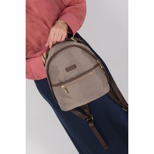 Silver & Polo SP1212 Kadın Sırt Çantası Saten Kum-Kahve