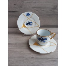 Konyax Abra 4 Parça 2 Kişilik Porselen Türk Kahvesi Fincan Takımı