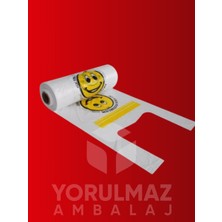 Yorulmaz Ambalaj 10 Rulo Gülen Yüz Küçük Boy Rulo Poşet | Dayanıklı, Çok Amaçlı, Gıda Saklamaya Uygun
