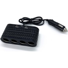 WİderMarkt 4’lü Araç Çakmak Çoklayıcı + Usb-A & Type-C – Akım Korumalı, Güvenli ve Kompakt Araç Şarj Dağıtıcısı