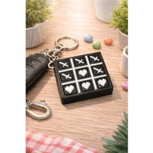 MisterionStudio Tic Tac Toe Anahtarlık | Mini Zeka Oyunu | Taşınabilir Eğlenceli Oyun | Hediye