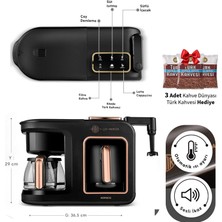 Karaca 6 Farklı Içecek Hazırlama Özellikli Sütlü Türk Kahvesi Makinesi Siyah Bakır Hatır Plus Barista 6 In 1