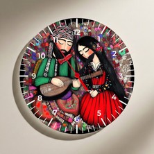Zerya Mem Û Zin Saz Tasarımlı Duvar Saati