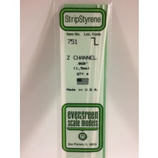 Evergreen 751 1.5X355 Mm. Z Profil Polistren Çubuk-4 Adet- Beyaz