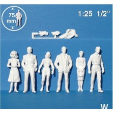 Schulcz 27011 1/25 Ölçek, Ayakta Duran ve Yürüyen Figürler -Beyaz
