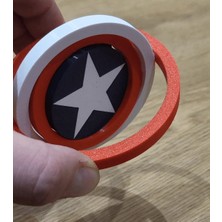Noctabir Kaptan Amerika Kalkanı Jiroskopik Kıpır Kıpır Oyuncak/bardak Altlığı