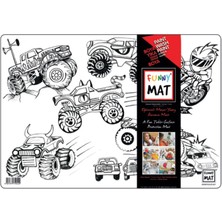Akademi Çocuk Funny Mat- Canavar Kamyonetler - 33,5X48CM