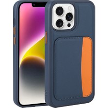 Cepustik Telefon Aksesuarları iPhone 16 Pro Max Kılıf Kartlıklı X-Kart Silikon Kılıf