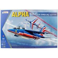 Kinetic K48064 1/48 Ölçek, Alpha Jet (Patrouille De France 2017) (2-In-1) Savaş Uçağı, Plastik Model Kiti
