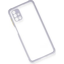 Olinea Newface Galaxy M51 Kılıf Miami Şeffaf Silikon - Lila