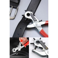 Shoplet Buğz Kemer Delme Makinası Pratik 6 Başlıklı Kemer Delme Aleti Metal Kemer Delme Aparatı