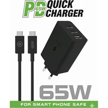Gunkes Yk Design Samsung Tüm Modellere Uyumlu 3in 1 Hızlı 65W Usb-C Şarj Adaptörü YK-SR66