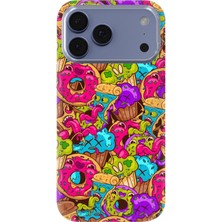 Lelia iPhone 17 Pro Uyumlu Baskılı Şeffaf Telefon Kılıfı | Koleksiyon: Snacktoon Delight
