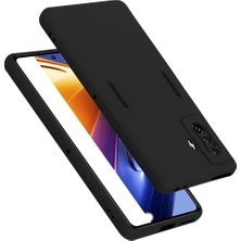 Gpack Xiaomi Poco F4 Gt Uyumlu Kılıf Mara Lansman Soft Silikon Içi Kadife Siyah