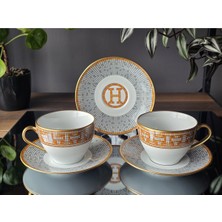 Konyax Honey Turuncu 2 Kişilik Çay Fincanı