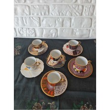 Konyax 6 Kişilik Kahve Seti Karma Kesimli Set