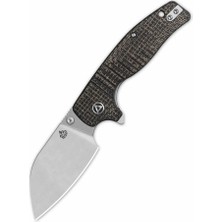 Qsp Chefmaster | Kahverengi Kalın Mikarta Sap | Liner Lock | 14C28N Çelik Çakı | QS163-C1