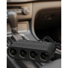 Zenvia 4 Çakmak Girişli Araç Çoklayıcı Type C ve USB Destekli Güvenli Güç Dağıtıcı Znv2