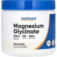 Nutricost Magnesium Glycinate Unflavored , 8.9 Oz (250 G)