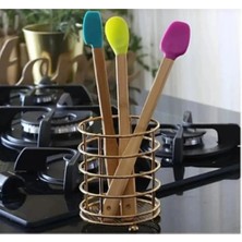 Kaia Life Silikon Uçlu Isıya Dayanıklı Bambu Spatula 3'lü Set