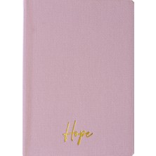 Kum Yayınevi Hope Defter - Keten Sert Kapak - Kareli 192 Sayfa – 15X21,3CM - Pembe