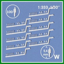 Schulcz 22101 1/333 Ölçek, Sıluet Insan FIGÜRLERI-BEYAZ-100 Adet