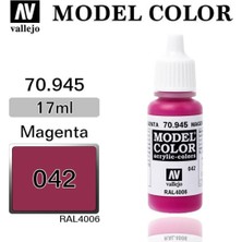 Vallejo 70945 18 Ml. (42) Magenta-Matt, Model Color Serisi Model Boyası