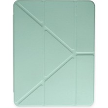 Epilons Newface Ipad 11 (2024) Kılıf Kalemlikli Mars Tablet Kılıfı - Açık Yeşil