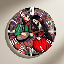 Zerya Mem Û Zin Saz Tasarımlı Roma Rakamlı Duvar Saati