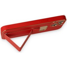 Epilons Newface Iphone 14 Kılıf Coco Deri Standlı Kapak - Kırmızı