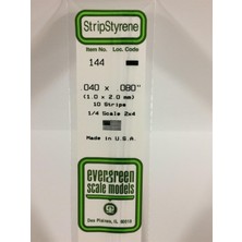 Evergreen 144 1,00*2,00*355 mm Köşeli Çubuk-10 Adet -Beyaz