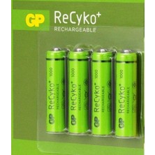 GP ReCyko 950 mAh AAA Şarj Edilebilir İnce Kalem Pil 4'lü Paket