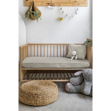 Keby Organik Pamuk Müslin Lastikli Çarşaf Seti 70×130  - Bej