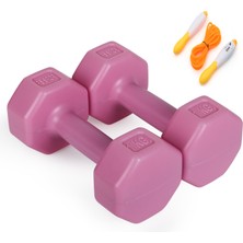 Besinistanbul PSSPOR 2 x 1 Pembe Renk Dambıl Set + Ayarlanabilir Atlama Ipi