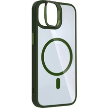 Sh Ticaret Iphone 11 Remim Lensli Magsafe Standlı Kapak - Koyu Yeşil