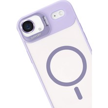Starseven Iphone 17 Air Remim Lensli Magsafe Standlı Kapak - Lila